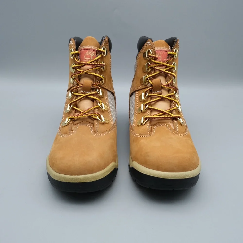 Timberland Field Boot Kids Size 3 Wheat Nubuck Mesh Rugged Outdoor 44793